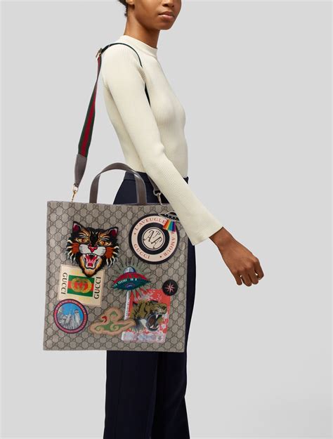 gucci courrier tote|Gucci shopping tote.